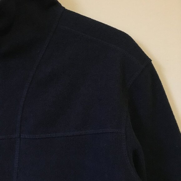 Seaside 2 Sweater Fleece Jacket Dark Navy Blue Zip Up High Collar - Picture 6 of 16